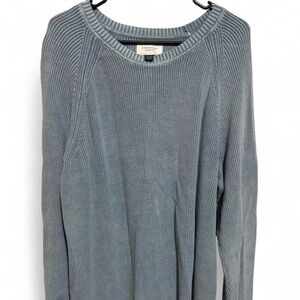 American Eagle Light Blue Ribbed Crewneck Sweater